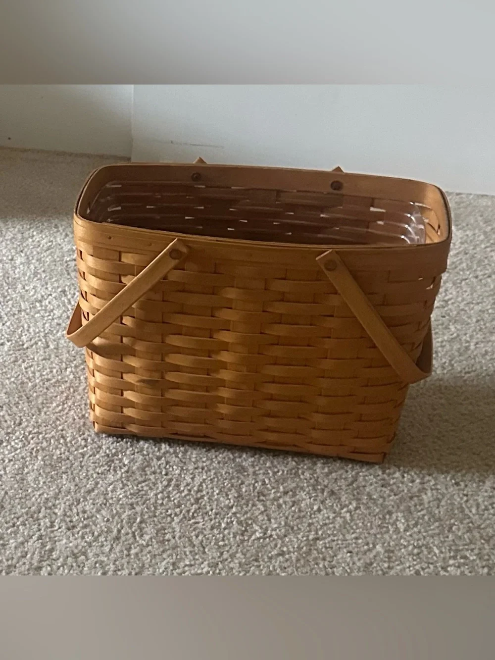 Longaberger Rectangular Woven Basket in Warm Brown